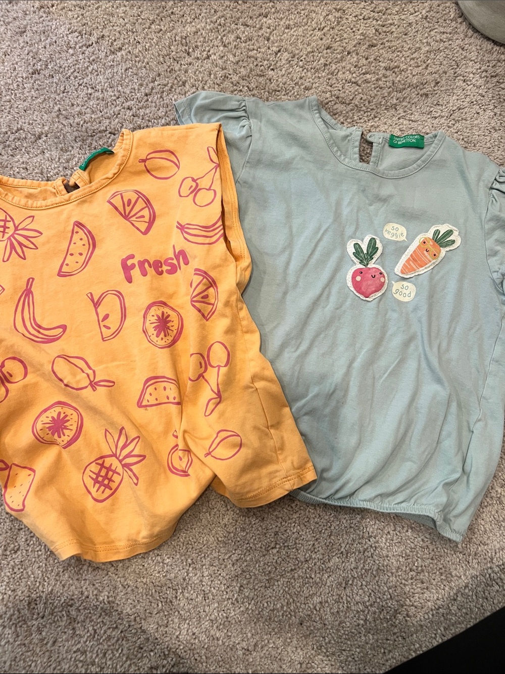 United Colors Of Benetton Yellow Fruit Graphic Tank Top
